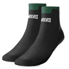 Load image into Gallery viewer, Wolves Elite Quarter Sock - Black