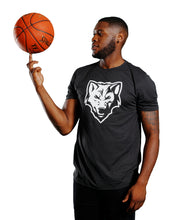 Load image into Gallery viewer, Wolves Head Black Marle T-Shirt
