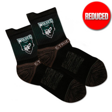 Load image into Gallery viewer, Wolves Black QTR Socks
