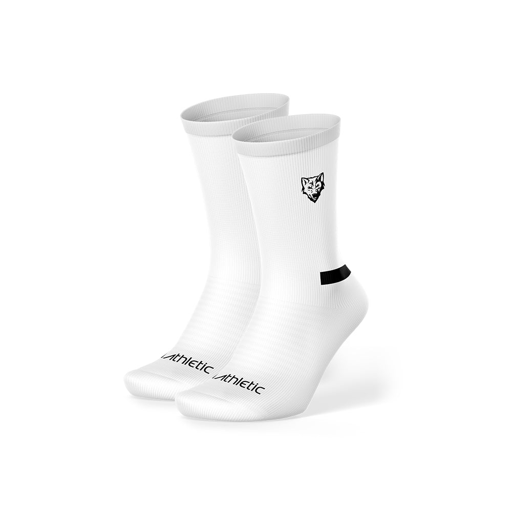 Wolves Head Elite Sock - White
