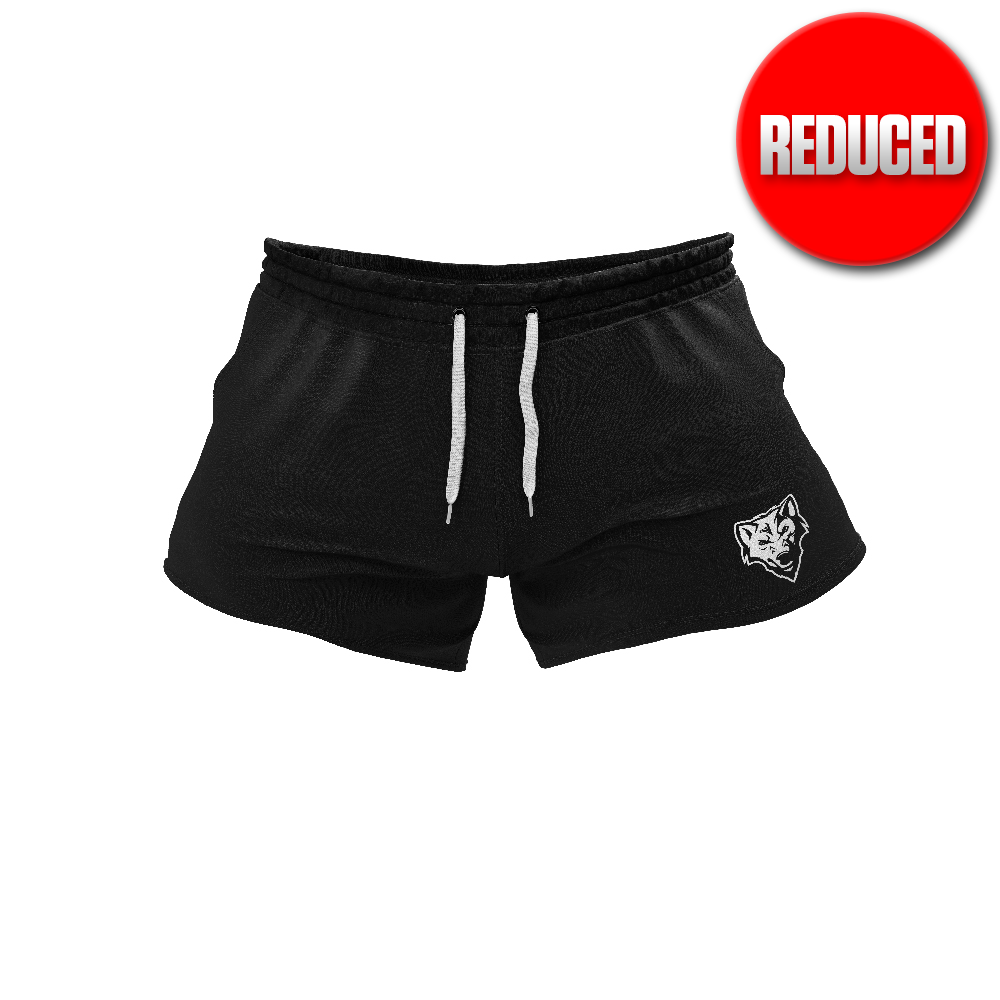 Wolves Women's Black Casual Shorts