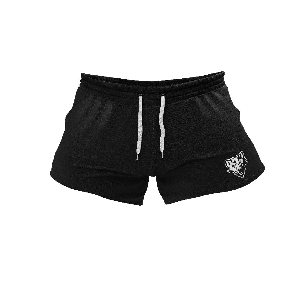 Wolves Women's Black Casual Shorts