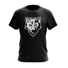 Load image into Gallery viewer, Wolves Head Black Marle T-Shirt
