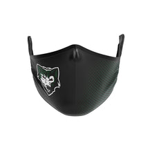 Load image into Gallery viewer, Wolves Black &amp; Green Face Mask
