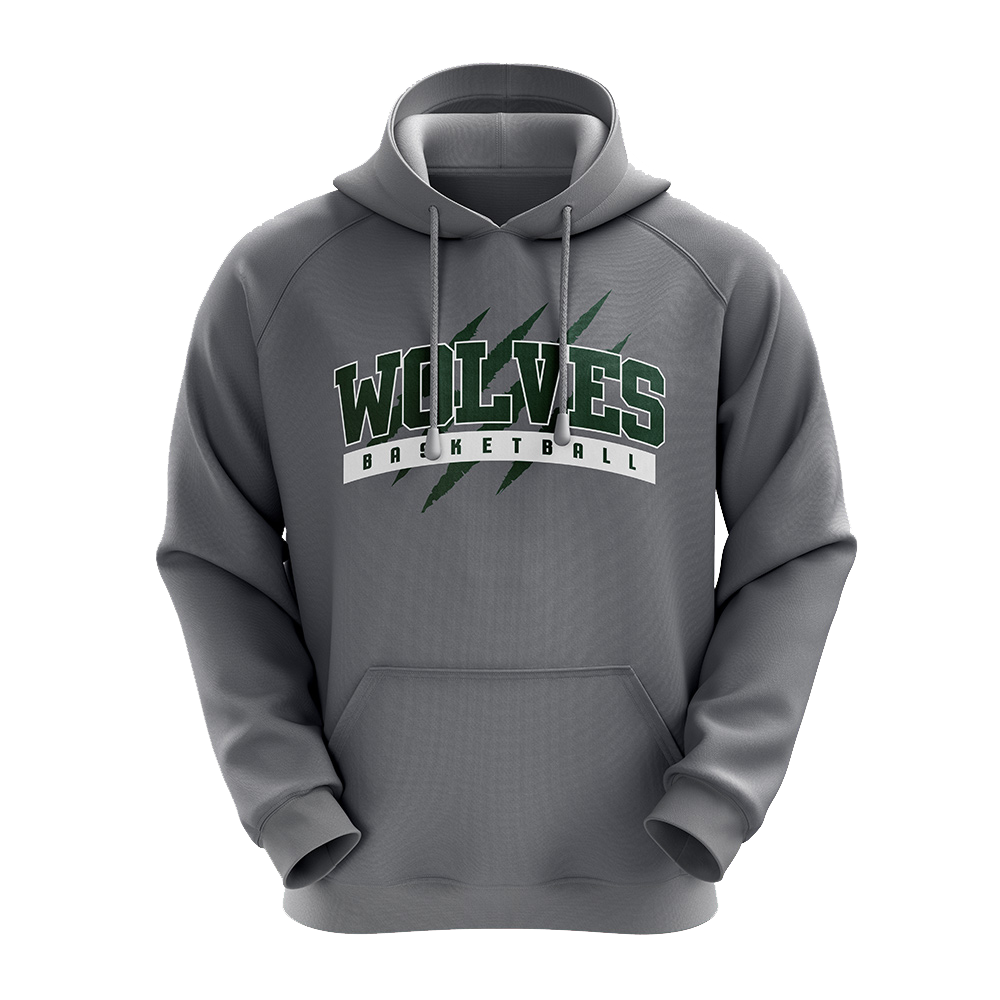 Grey Wolves Basketball Claw Hoodie