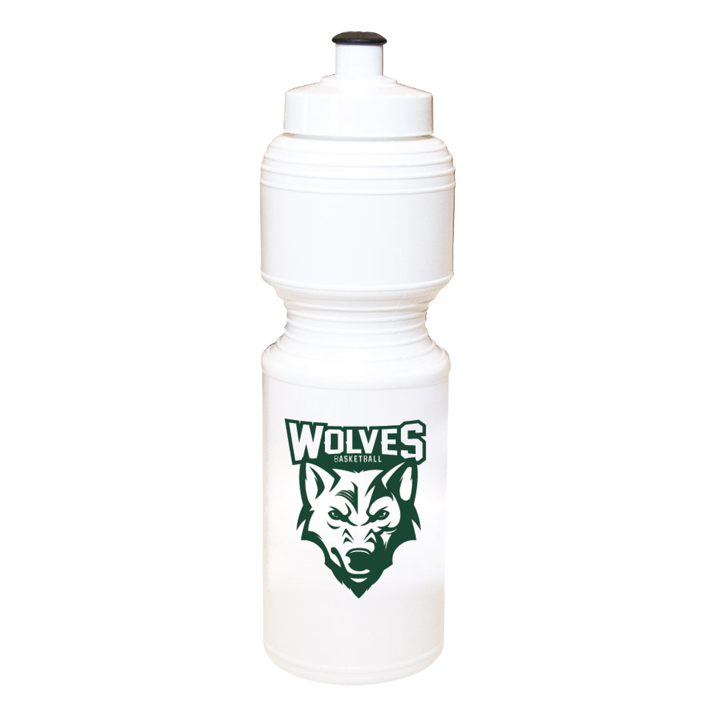 Wolves Drink Bottle - White
