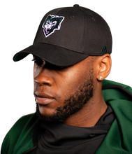 Load image into Gallery viewer, Black Wolves Cap - Green Logo
